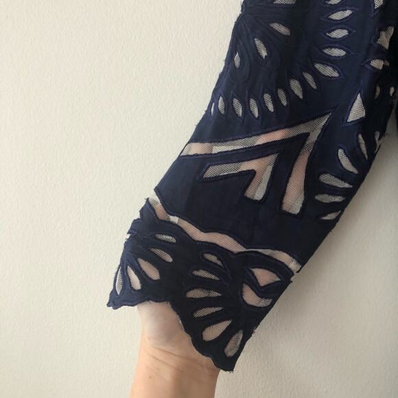 Anthropologie Kas New York Kerala Navy Cotton Shift Dress - Picture 3 of 5